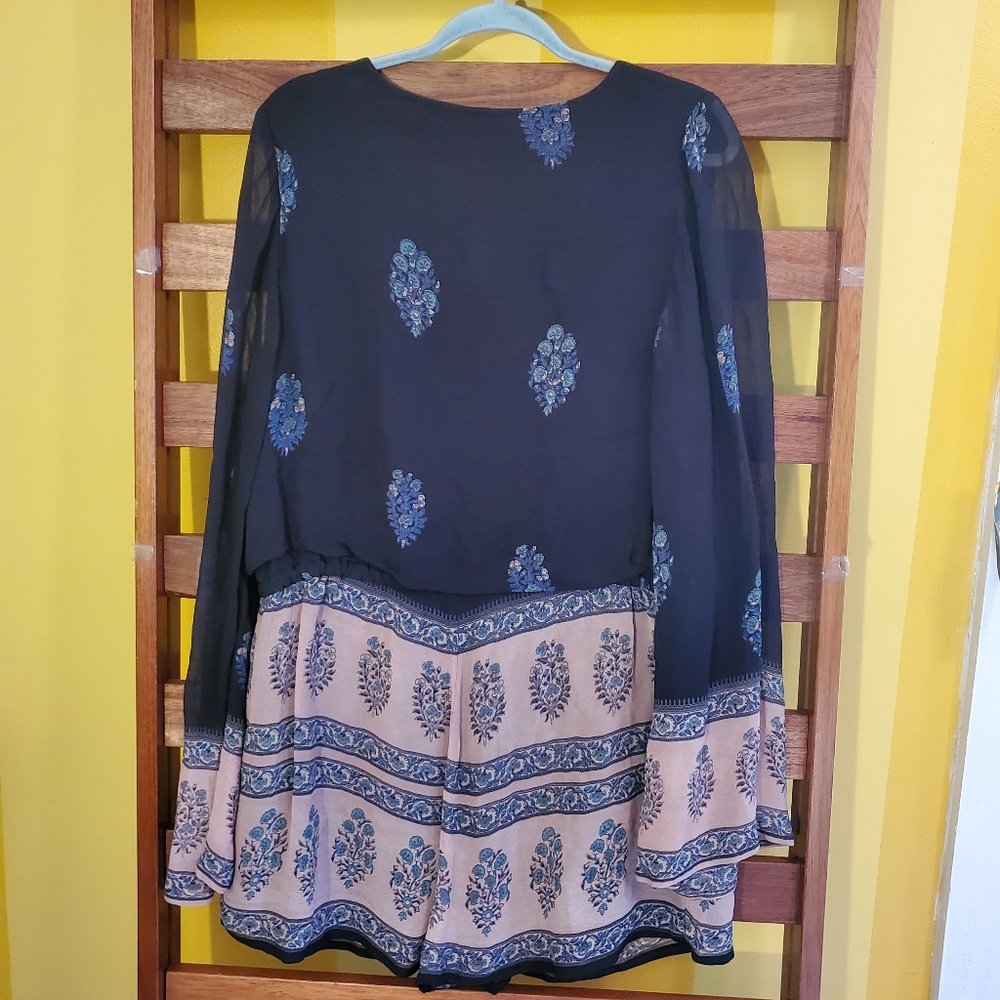 ๐HP๐ NWT Free People Janpath Black Romper Sz L - Picture 8 of 9